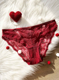 MAYU SOLID, Lace Bikini Panty - 8S6-RioRed