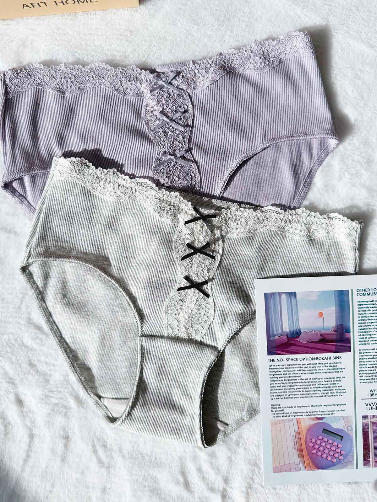 AINA SOLID, Cotton Blend Hiphugger Panty - 8S6-IceGreyMel