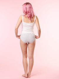 AINA SOLID, Cotton Blend Hiphugger Panty - 8S6-IceGreyMel