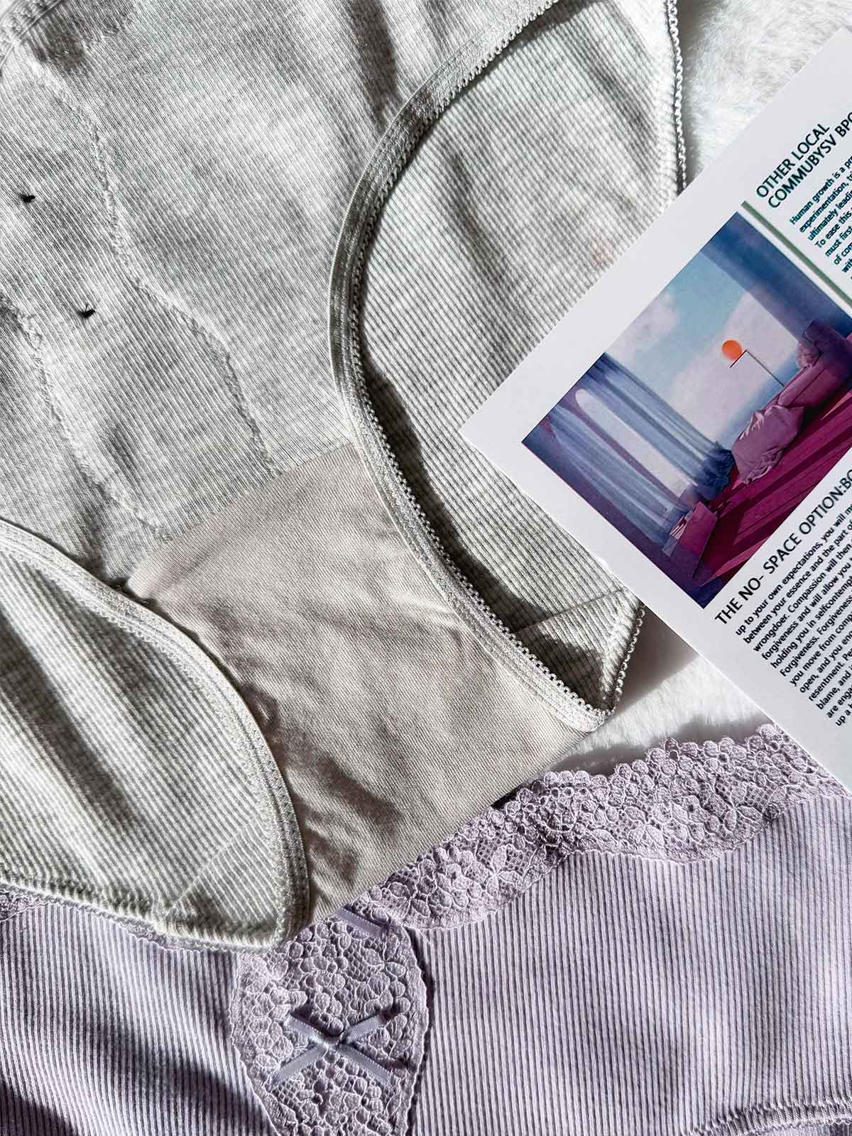 AINA SOLID, Cotton Blend Hiphugger Panty - 8S6-IceGreyMel