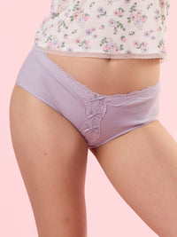 AINA SOLID, Cotton Blend Hiphugger Panty - 8S6-Thistle