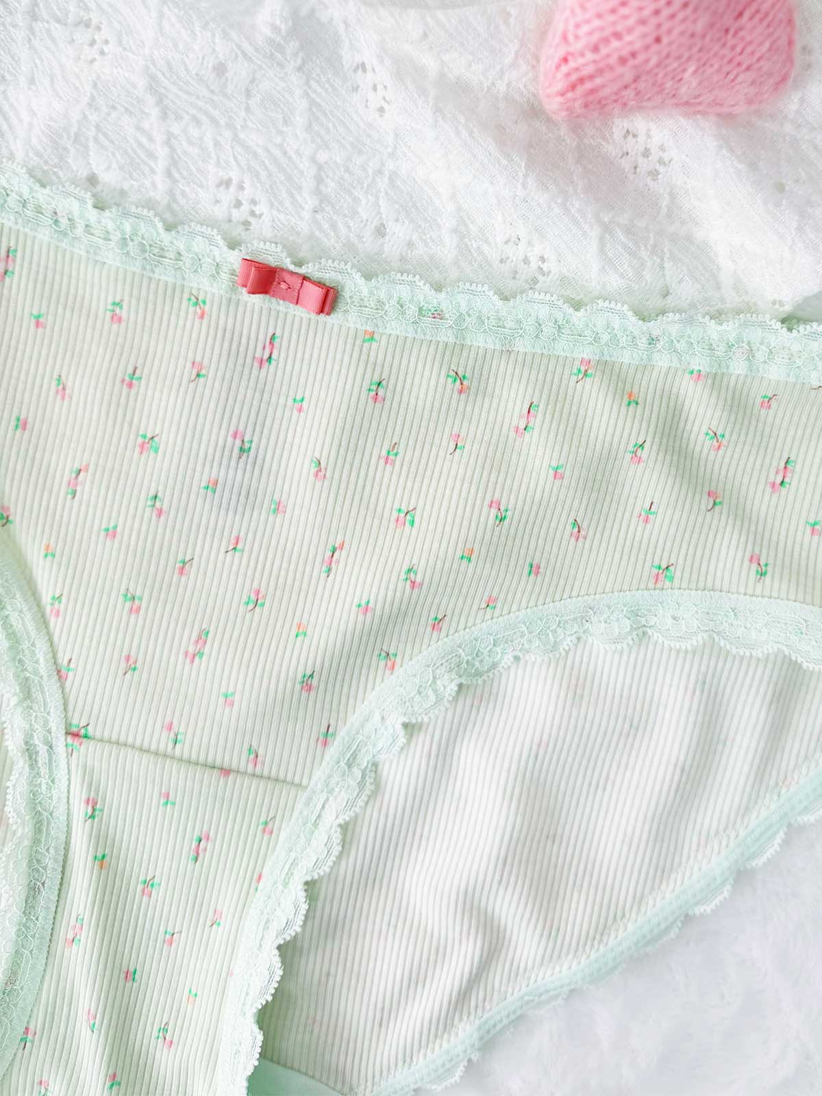 GUPPY AOP, Marshmallow Modal Hiphugger Panty - 8S6-HushedGreen