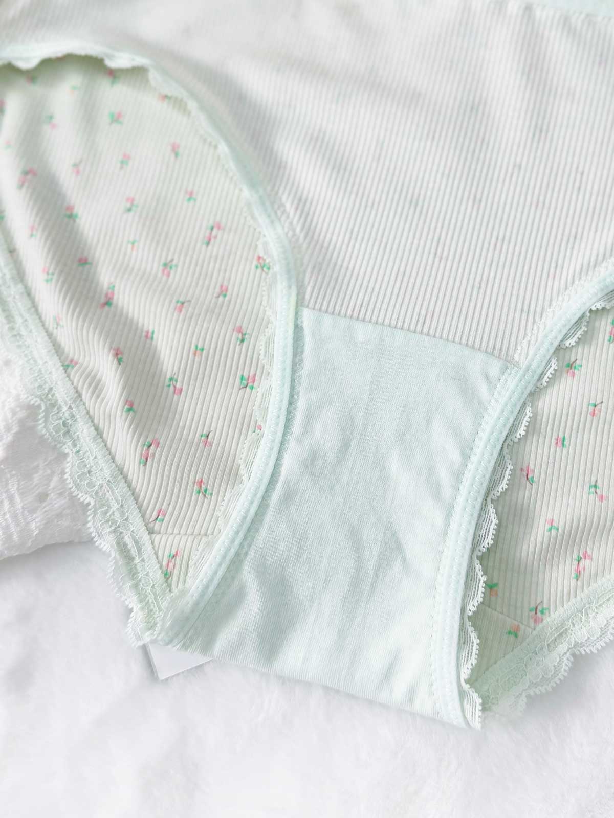 GUPPY AOP, Marshmallow Modal Hiphugger Panty - 8S6-HushedGreen
