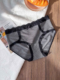 MAJORELLE RIB GINGHAM, Hiphugger Panty - 8S6-OdysseyGray