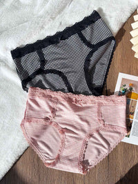 MAJORELLE RIB GINGHAM, Hiphugger Panty - 8S6-OdysseyGray