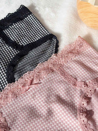 MAJORELLE RIB GINGHAM, Hiphugger Panty - 8S6-OdysseyGray