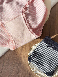 MAJORELLE RIB GINGHAM, Hiphugger Panty - 8S6-OdysseyGray