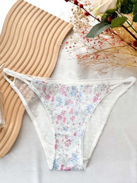 TARYN P AOP, Mesh Bikini Panty - 8S6-OffWhite