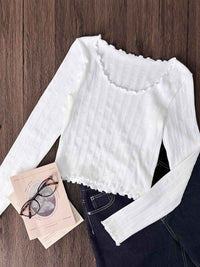 BLAKE, Reversible Neck Rib Knit Top - 8S6-OffWhite