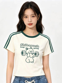CARMEN, Raglen Tee - 8f6-offwhite