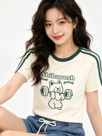 CARMEN, Raglen Tee - 8f6-offwhite