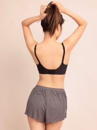 POLLIBIA, Seamelss Wireless Medium Pad Triangle Bra - 8f6-black