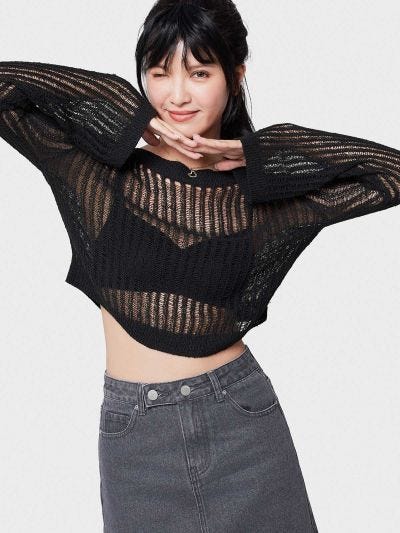 YUJI, Knitted Smock Top